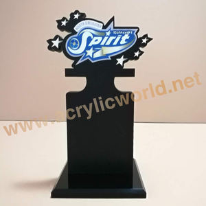 Trofeo de fabricante acrílico con logotipo personalizado al por mayor de calidad barata bloque de trofeo - Product Image 4