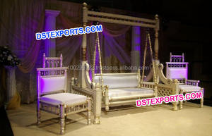 Wedding <b>Swing</b> with Chairs <b>Set</b> Indian Wedding <b>Swings</b> Golden Sankheda Wedding <b>Swing</b> <b>Set</b> - Product Image 5