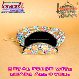 กระเป๋าเงินโลหะพร้อมลูกปัดดีไซน์วินเทจกระเป๋ากุ๊ยขนาดเล็ก - Product Image 4