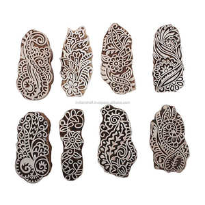 Mezcla hecha a mano de impresión floral de bloques de madera para la impresión de bloques - Product Image 1