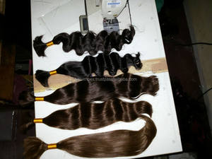 Cabello Remy Cabello humano indio 100% Máquina ondulada natural sin procesar Trama doble 100g Todos los colores - Product Image 6