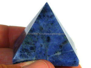 Cristaux bleus naturels en forme de pyramide Lapis Lazuli, diamants de guérison, pierres précieuses en vrac - Product Image 6