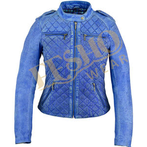 Veste en coton et cuir de mouton à la mode pour femmes Nouveau style Veste cirée pour femmes Lavable et abordable - Product Image 1