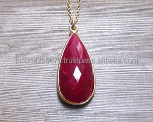 Pendentifs en argent sterling plaqué rhodium rubis en gros, connecteurs, sertis de pierres, fournitures pour la fabrication de bijoux - Product Image 5