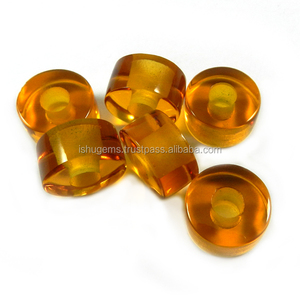 Citrino hydro-Cuentas de neumático liso de 14x8x4,5mm, cuentas de GEMA de agujero grande, cuentas europeas para pulsera, IG0105 - Product Image 3