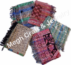 2016 Traditional Paisley Flower Printed <b>Scarf</b>, Stole-Wholesale Reversible Shawl Fringed Wool Blend Stole- Paisley Print <b>Scarf</b> - Product Image 3