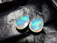 Opale d'Éthiopie en gros, pierre précieuse en vrac, 12x16mm, taille goutte de poire, effet de changement de couleur naturel, 5 carats, pour la fabrication de bijoux, prix d'usine