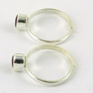 Forme ovale Onyx rouge 925 bagues d'orteil en argent Sterling Offre Spéciale bijoux en argent bijoux en argent Inde - Product Image 4