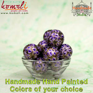 Pulsera de cuentas de madera pintada a mano, joyería - Product Image 6