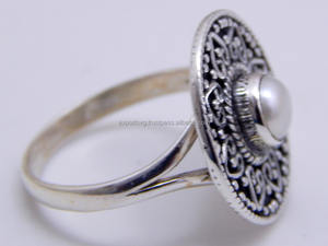 แหวนเงินแท้ 925 ประดับมุกคลาสสิก คุณภาพสูง สำหรับงานแต่งงานและงานหมั้น - Product Image 2