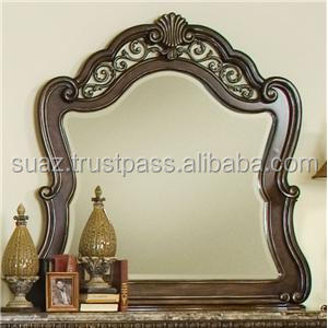 Cadres de miroir en bois, cadres en bois massif lourds, cadre de miroir en bois sculpté sur mesure, cadres de miroir en bois sculpté - Product Image 3