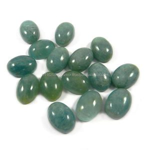 Venta al por mayor de alta calidad 12x16MM aguamarina natural piedra preciosa suelta forma ovalada CORTE DE cabujón disponible para hacer pendientes colgantes - Product Image 1