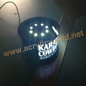 Pantalla acrílica de una sola botella de vino, con led, iluminada - Product Image 1