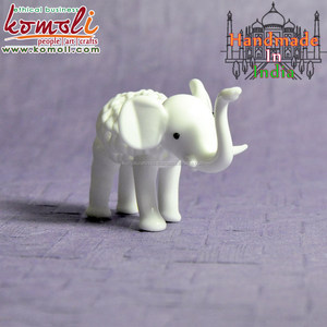 Lampe design à mailles blanches, figurine d'animaux, éléphant en verre, décoration pour la maison, 1 pièce - Product Image 5