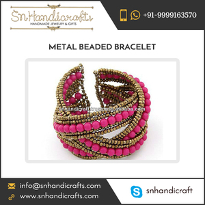 Fashionable Bright Color Handmade Metal Beaded <b>Bracelet</b> Bangle Handmade Happiness - Product Image 1
