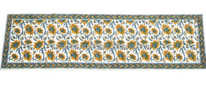 Indischer Hand block bedruckte Baumwolle Tisch läufer Ethnische Wohnkultur Tischs ets Tischdecke - Product Image 2
