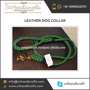 Premium Grade Smart Leather Rope Dog <b>Collar</b> From Trusted Manufacturer - Product Image 1