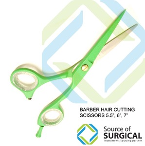 Tijeras para el cabello de tipo recto de belleza y peluquero recubiertas de color Hoja de acero inoxidable con punta afilada y mango de acero - Product Image 1