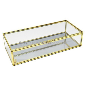 Boîte de rangement décorative en laque de verre Boîte à bijoux élégante artisanale pour bagues et accessoires Passe au lave-vaisselle écologique - Product Image 2