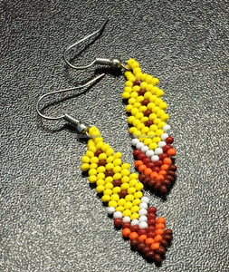 Pendientes de cuentas de semillas, joyas de moda de cuentas indias, pendientes hechos a mano de cuentas Hippie - Product Image 2