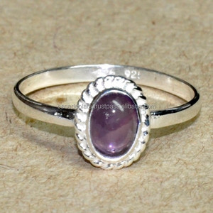 Bague en argent sterling 925 avec pierre précieuse améthyste Bague fantaisie magnifiquement conçue pour la fête de fiançailles de mariage ou un cadeau pour unisexe. - Product Image 3