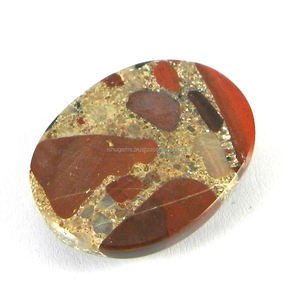 La mejor calidad! Jaspe Natural Conglomerado, 7.80 g, Corte Ovalado 23*30 mm, Piedras Preciosas Semipreciosas IG1954 - Product Image 2