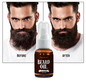 グルーミングされたひげ口ひげのための新しい天然有機ひげオイルコンディショナーはひげがかゆみを止めるロゴを柔らかくします
