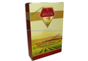 หน้าต่างเปิดลูกฟูกกระดาษแข็ง2ขวดไวน์กล่องของขวัญที่มีด้ามจับ - Product Image 3