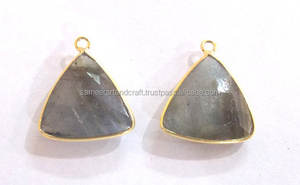 Conjunto de bisel de plata esterlina labradorita hecho a mano, declaración de bisel 925, joyería de piedras preciosas naturales, conector bohemio - Product Image 4