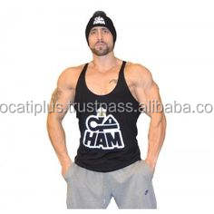 <b>Black</b> gym training <b>tank</b> <b>tops</b> with custom print for <b>men</b> - Product Image 3