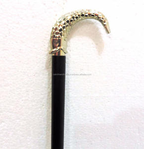 Canne de marche antique en laiton nautique avec poignée en forme de poisson, faite à la main, polie, gravée et imprimée - Product Image 5