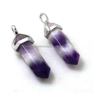 Colgante de Piedra amatista y cristal natural, joyería - Product Image 3