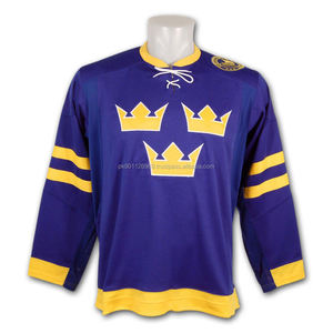 OEM personalizado bordado camisetas de hockey sobre hielo poliéster aparejos sarga bordado parches ropa deportiva equipo uniforme - Product Image 1