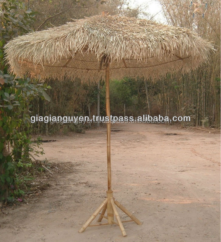 SCHNELLE LIEFERUNG Bambus-Sonnenschirm mit Palmblatt-Abdeckung und  Kokosnuss-Dach - Aufblasbarer Faltbarer Outdoor-Sonnenschirm fr Hotels|  Alibaba.com