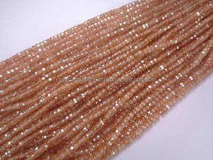 Grès naturel Zircon Micro 3 mm perles à facettes brin lâche perle pierre pour la fabrication de bijoux - Product Image 2