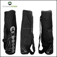 Sac fourre-tout en coton brodé sept chakras