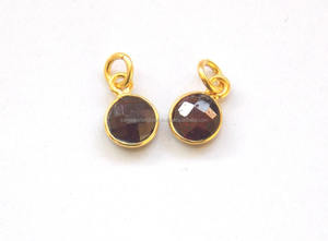 Gold Plated 6mm Round Shape Natural Garnet Chain <b>Necklace</b> <b>Set</b> for <b>Weddings</b> Parties Engagements - Product Image 3