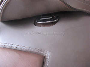 อานม้าม้าสีดำ/ น้ำตาลกระโดดแบบอังกฤษมีความทนทาน GP อเนกประสงค์ทำจากหนัง - Product Image 6