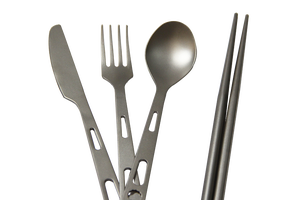 PALITOS DE COMER REDONDOS DE TITANIO PURO, ESTILO AMERICANO, LIGEROS Y ECOLÓGICOS PARA VIAJAR - Product Image 2