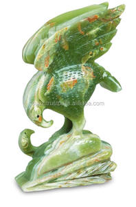 Statues de fantaisie d'aigle en marbre Sculpture d'aigle en onyx, fabricant d'artisanat en marbre décoratif pour la maison exportateur pakistanais - Product Image 4