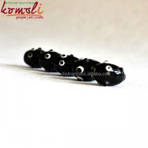 램프 작업 블랙 수제 저렴한 무라노 유리 구슬 문자 디자인 - Product Image 2