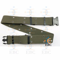 Ceinture tactique professionnelle en cuir PVC et coton OEM, boucle à dégagement rapide, unisexe, vert olive, écologique, pour les opérations sur le terrain et en extérieur