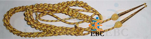 Premium Quality Right Shoulder Service Dress Aiguillettes Wholesale Bullion Wire Uniform Aglet <b>Lanyard</b> with Metal Tips - Product Image 2