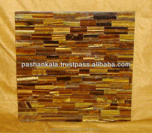 Semi Precious Stone Table Tiger Eye Table Top - Product Image 2