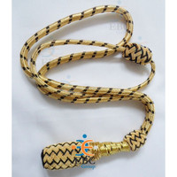 Nœud de cérémonie en cuir et coton doré métallisé, accessoires uniformes de luxe de haute qualité pour parades britanniques, africaines et autrichiennes