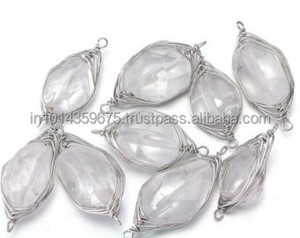 Conectores de cristal de plata 925, fabricación y suministro de piedras preciosas, colgantes y dijes de cristal duraderos - Product Image 4