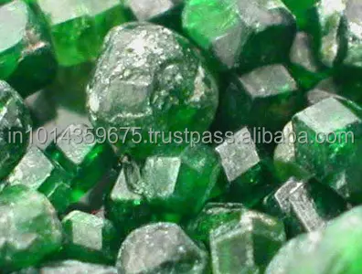 Pierres précieuses naturelles en grenat vert foncé, matière brute, semi-précieuses, diy