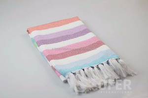 ผ้าขนหนูฟูต้าตุรกี Peshtemal ยูเบิลี ผ้าห่ม ผ้าขนหนูฮามมัมหลากสี - คอลเลกชันจํากัด - Product Image 6