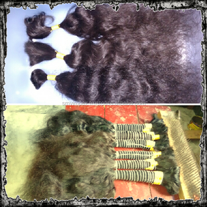 Souht Indian Temple Curly Bulk Hair. Prix de gros Meilleur cheveux humains en vrac indiens bouclés naturels Vrigin. Cheveux bruts en vrac naturels - Product Image 2