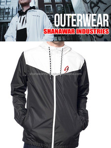 Wholesale Printed Hooded Stand Slim Fit <b>Men's</b> Windbreaker <b>Jackets</b> Custom Made Polyester Lightweight <b>Waterproof</b> Eco-Friendly - Product Image 5